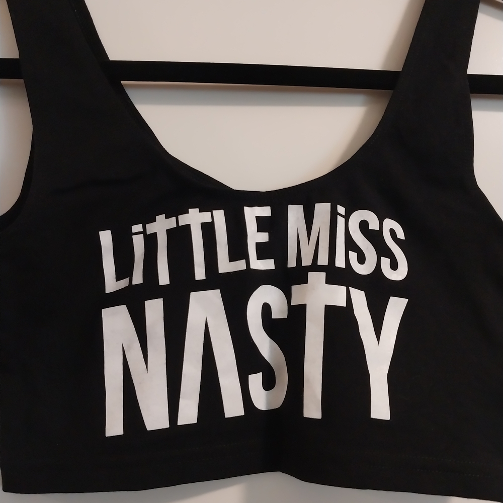 Little Miss Nasty Black Crop Top